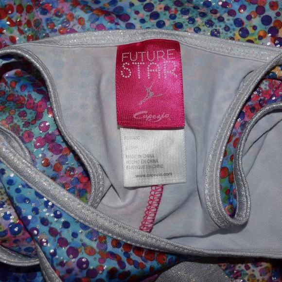 FUTURE STAR CAPEZIO Multicolored Girls Biktard Size S - Picture 3 of 4
